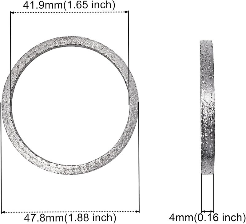 Strongthium Exhaust Gasket Compatible with Harley Big Twin Sportster XL 1984-2024 Steel Mesh Style Crush Seal Exhaust Port Gasket Kits 17048-98 2PCS - Image 2